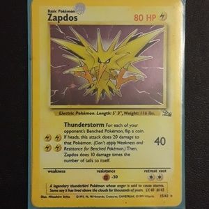 RARE Zapdos Holographic Pokemon trading card